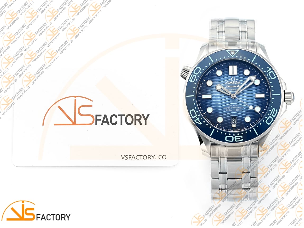 VS Factory Omega Seamaster 300 Summer Blue Dial Steel Bracelet VS8800 Movement - 图片 2