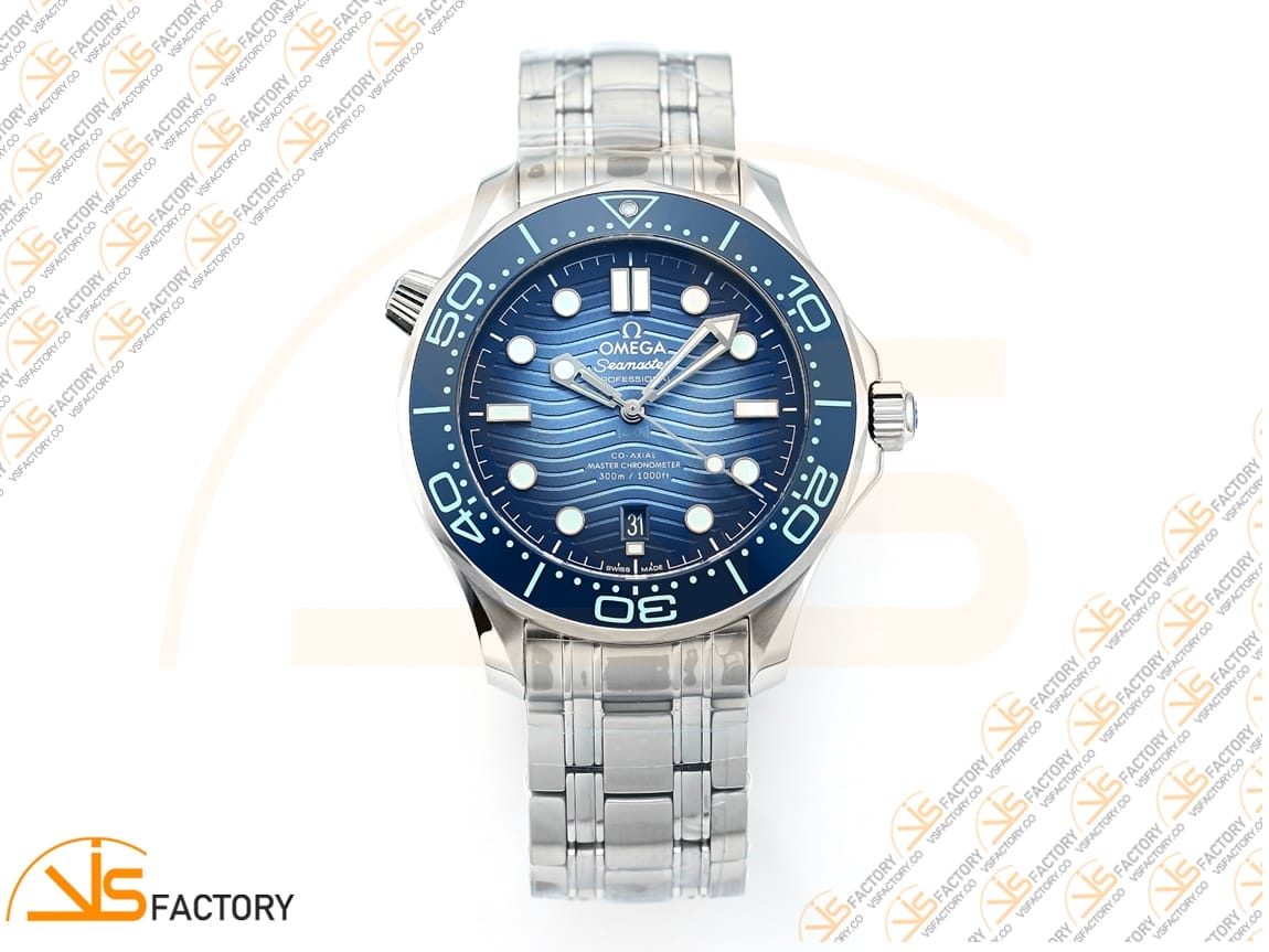 VS Factory Omega Seamaster 300 Summer Blue Dial Steel Bracelet VS8800 Movement - 图片 3