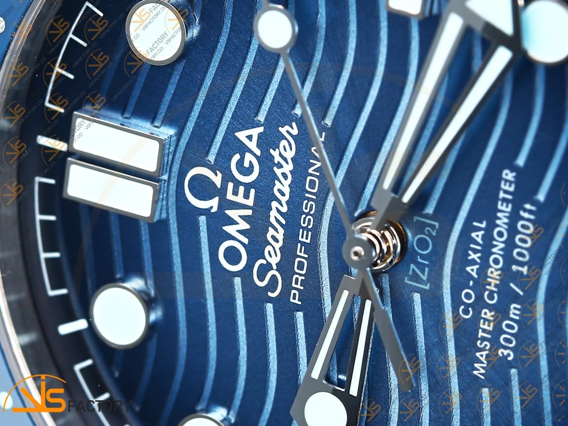 VS Factory Omega Seamaster 300 Summer Blue Dial Steel Bracelet VS8800 Movement - 图片 7
