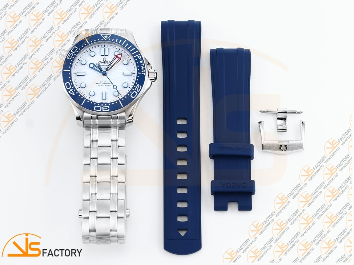 VS Factory Omega Seamaster 300M America’s Cup White Dial Stainless Steel VS8800 Movement - 图片 3