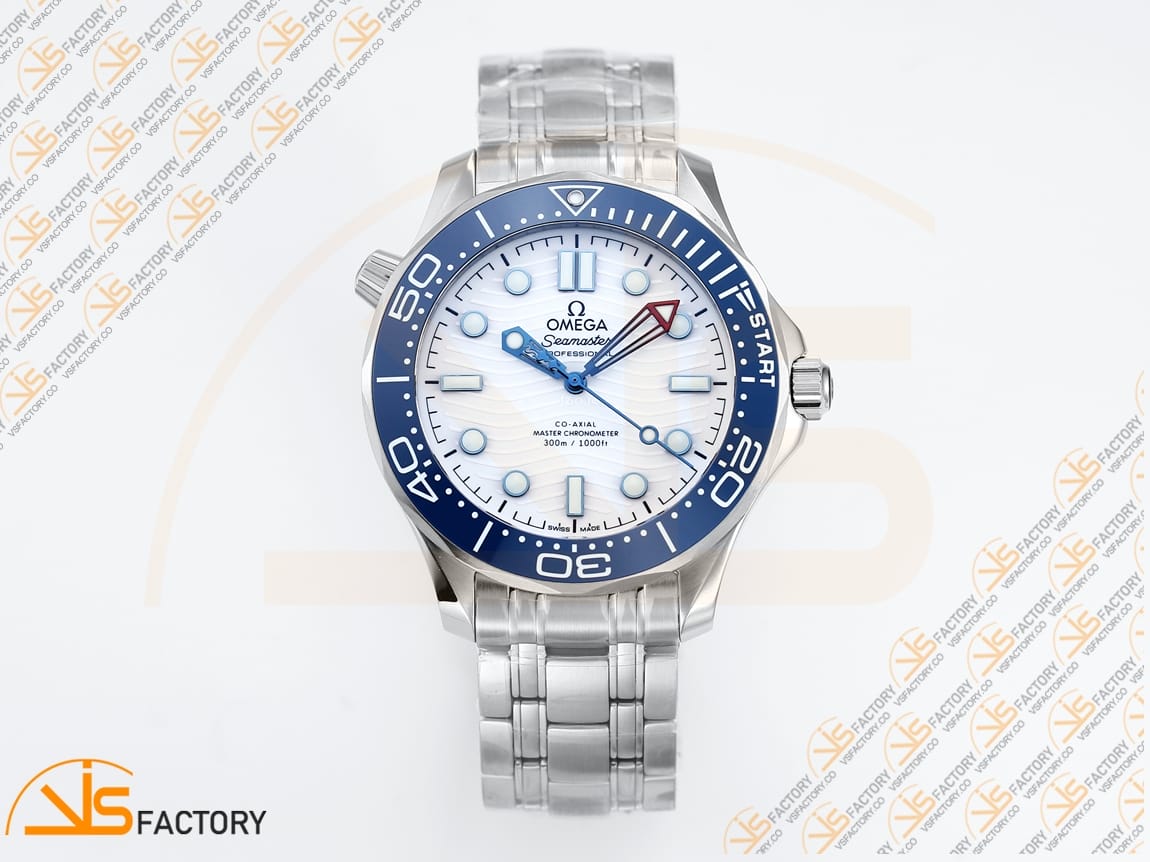VS Factory Omega Seamaster 300M America’s Cup White Dial Stainless Steel VS8800 Movement - 图片 4