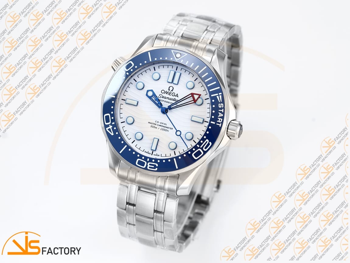 VS Factory Omega Seamaster 300M America’s Cup White Dial Stainless Steel VS8800 Movement - 图片 6
