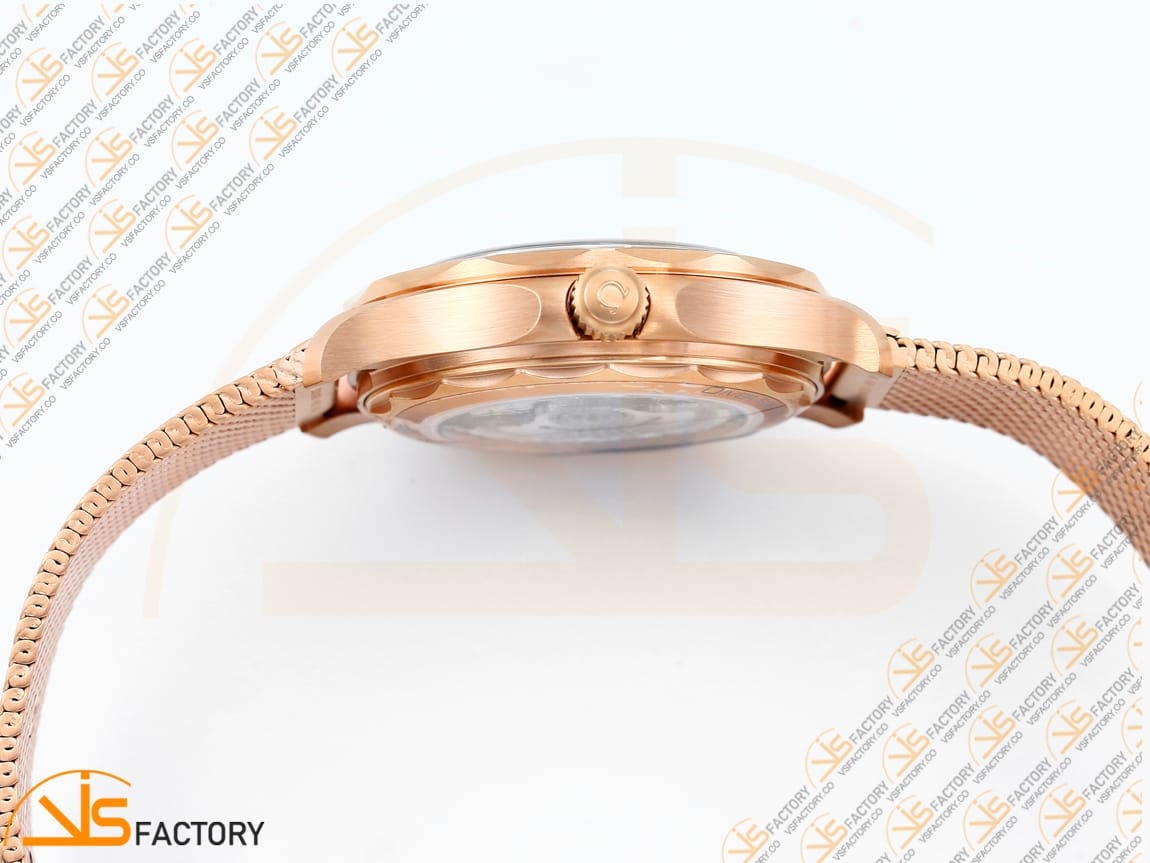 VS Factory Omega Seamaster 300M Diver Black Dial Rose Gold A8806 Movement - 图片 9