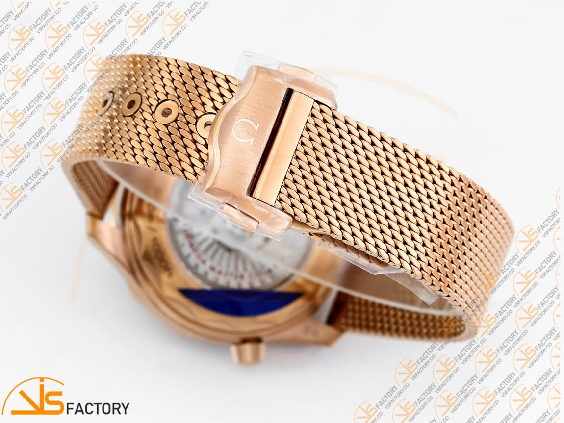 VS Factory Omega Seamaster 300M Diver Black Dial Rose Gold A8806 Movement - 图片 14