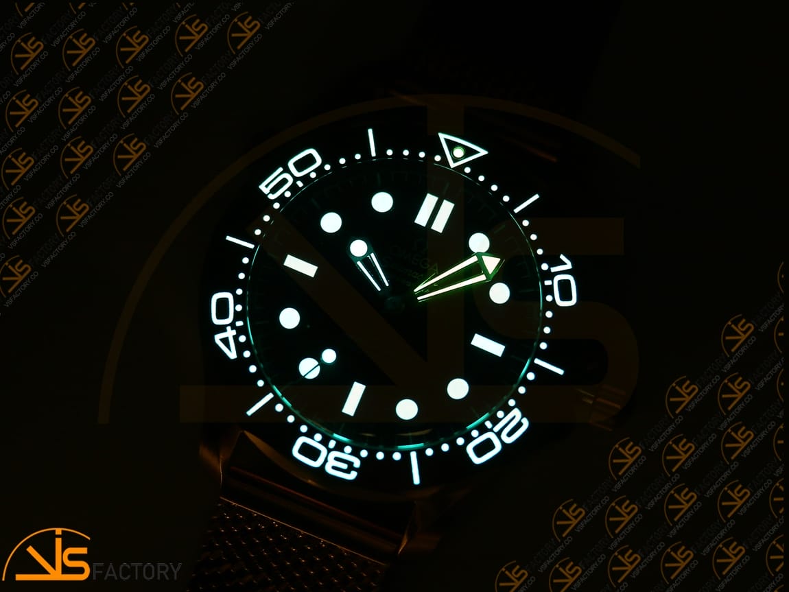 VS Factory Omega Seamaster 300M Diver Black Dial Rose Gold A8806 Movement - 图片 16