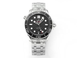 VS Factory Omega Seamaster Diver 300M Black Ceramic Black Dial Steel Bracelet VS8800 Movement