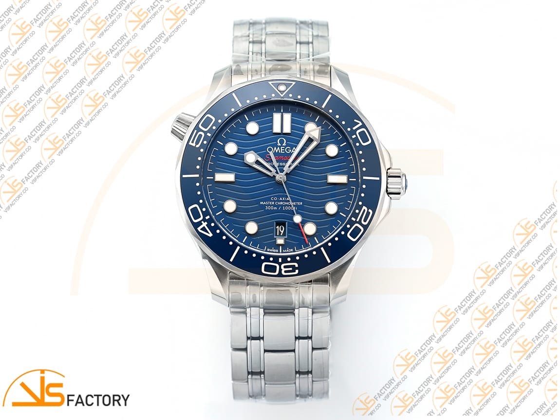 VS Factory Omega Seamaster Diver 300M Blue Ceramic Blue Dial Steel Bracelet VS8800 Movement - 图片 3