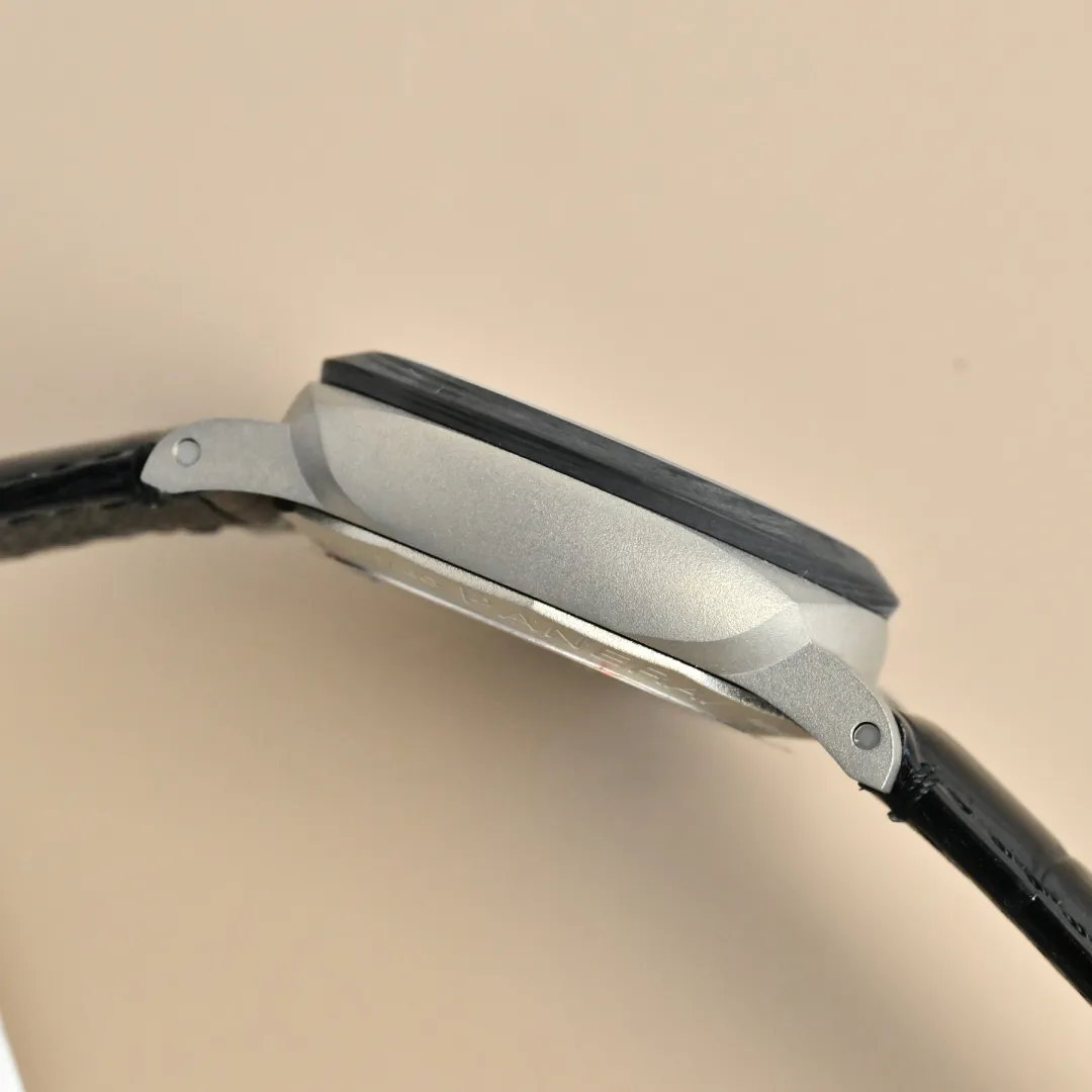 VS Factory Panerai Luminor America’s Cup Black Dial Silver Titanium Case Black Alligator Leather Strap Men’s Luxury Watch - 图片 6