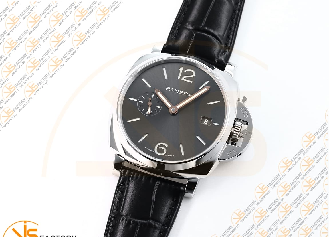 VS Factory Panerai Luminor Due PAM1250 Gray Dial Steel Leather P.900 Movement - 图片 5