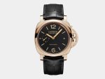 VS Factory Panerai Luminor Due PAM908 FU Black Dial Rose Gold Leather Asia XXXIV Movement