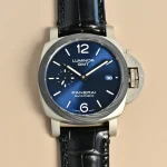 VS Factory Panerai Luminor GMT Automatic Blue Dial Stainless Steel Men’s Watch with Black Alligator Leather Strap