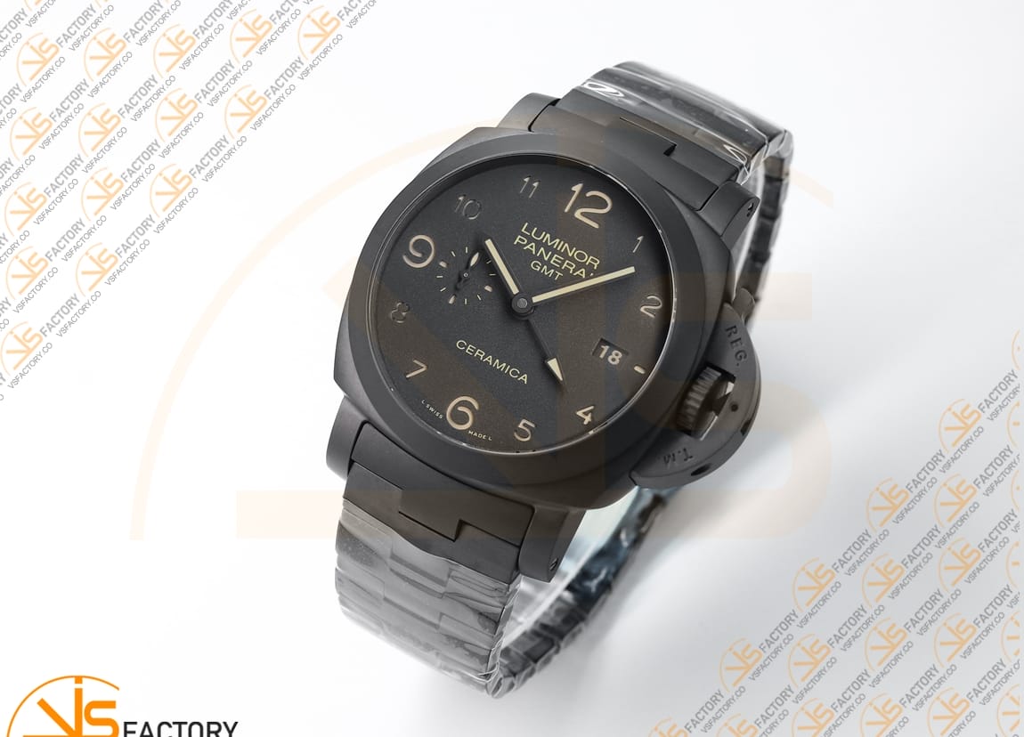 VS Factory Panerai Luminor GMT PAM438 Real Ceramic Ceramic Bracelet P.9001 Movement - 图片 5