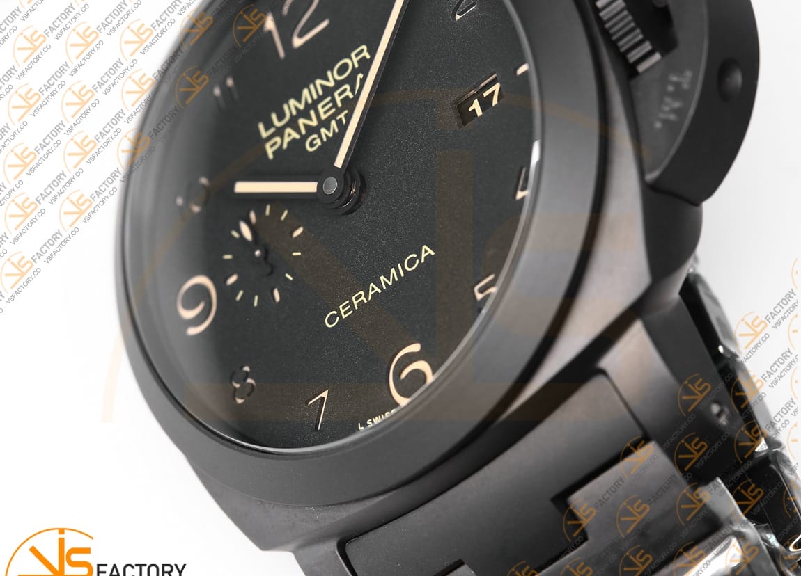 VS Factory Panerai Luminor GMT PAM438 Real Ceramic Ceramic Bracelet P.9001 Movement - 图片 9