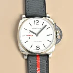 VS Factory Panerai Luminor Luna Rossa Automatic White Dial Stainless Steel Case Grey Fabric Strap Men’s Watch