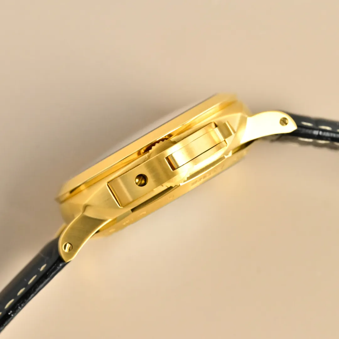 VS Factory Panerai Luminor Marina Automatic Gold Case Black Dial Men’s Watch with Black Alligator Leather Strap - 图片 6