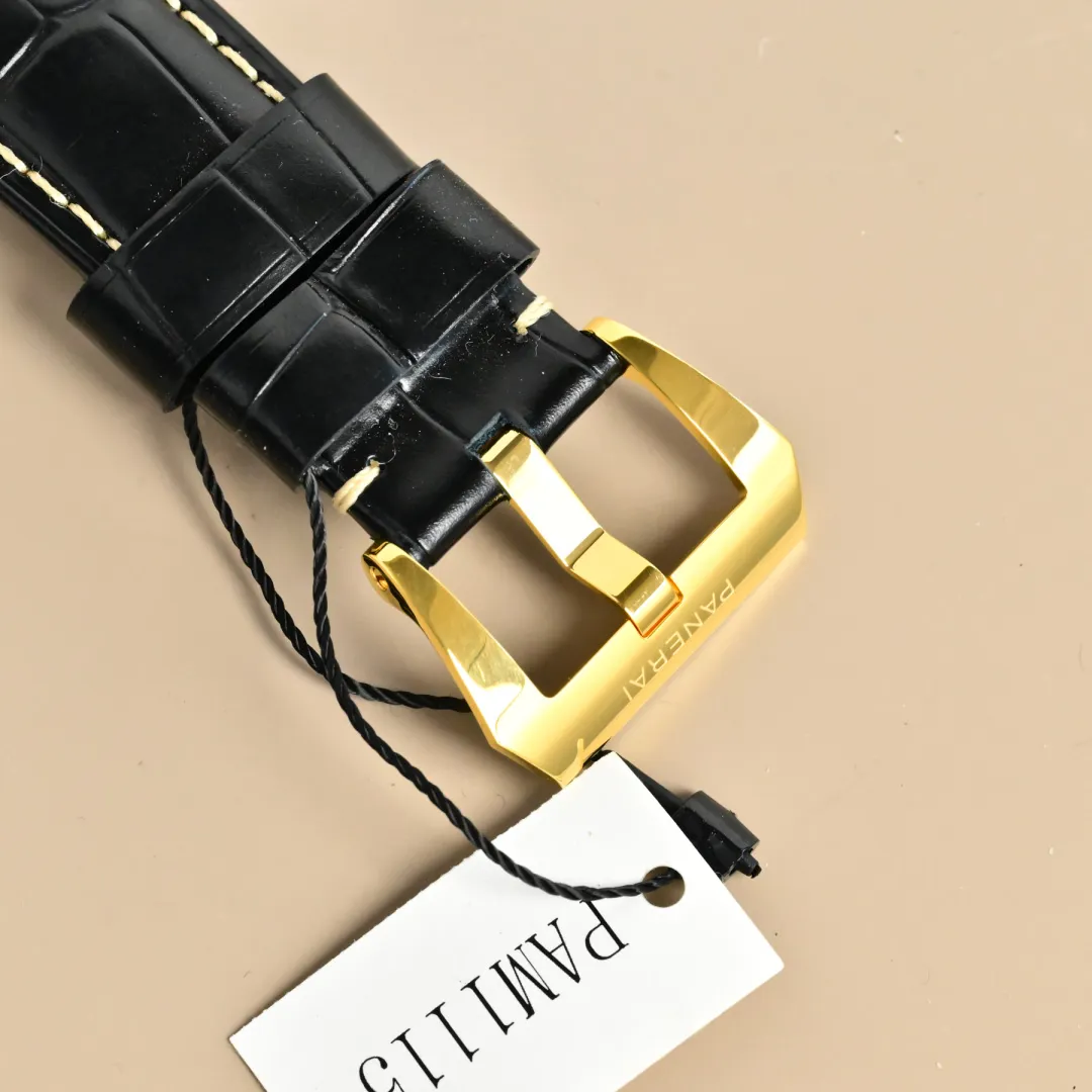VS Factory Panerai Luminor Marina Automatic Gold Case Black Dial Men’s Watch with Black Alligator Leather Strap - 图片 8