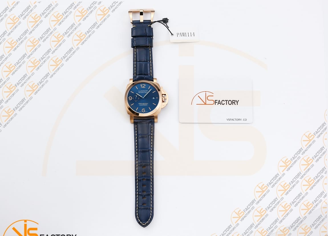 VS Factory Panerai Luminor Marina PAM1114 Blue Dial Steel P.9010 Movement - 图片 2