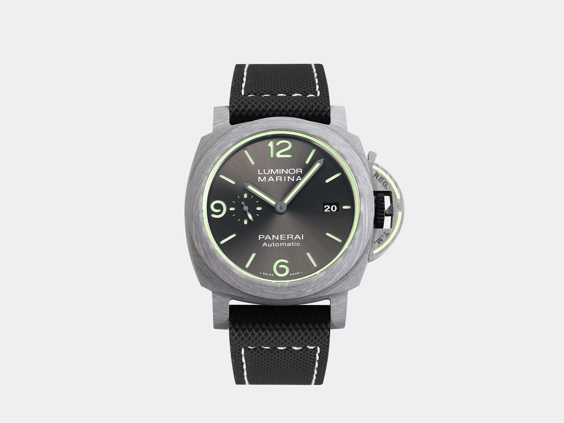 VS Factory Panerai Luminor Marina PAM1119 Blue Dial Forged Carbon Nylon P.9010 Movement