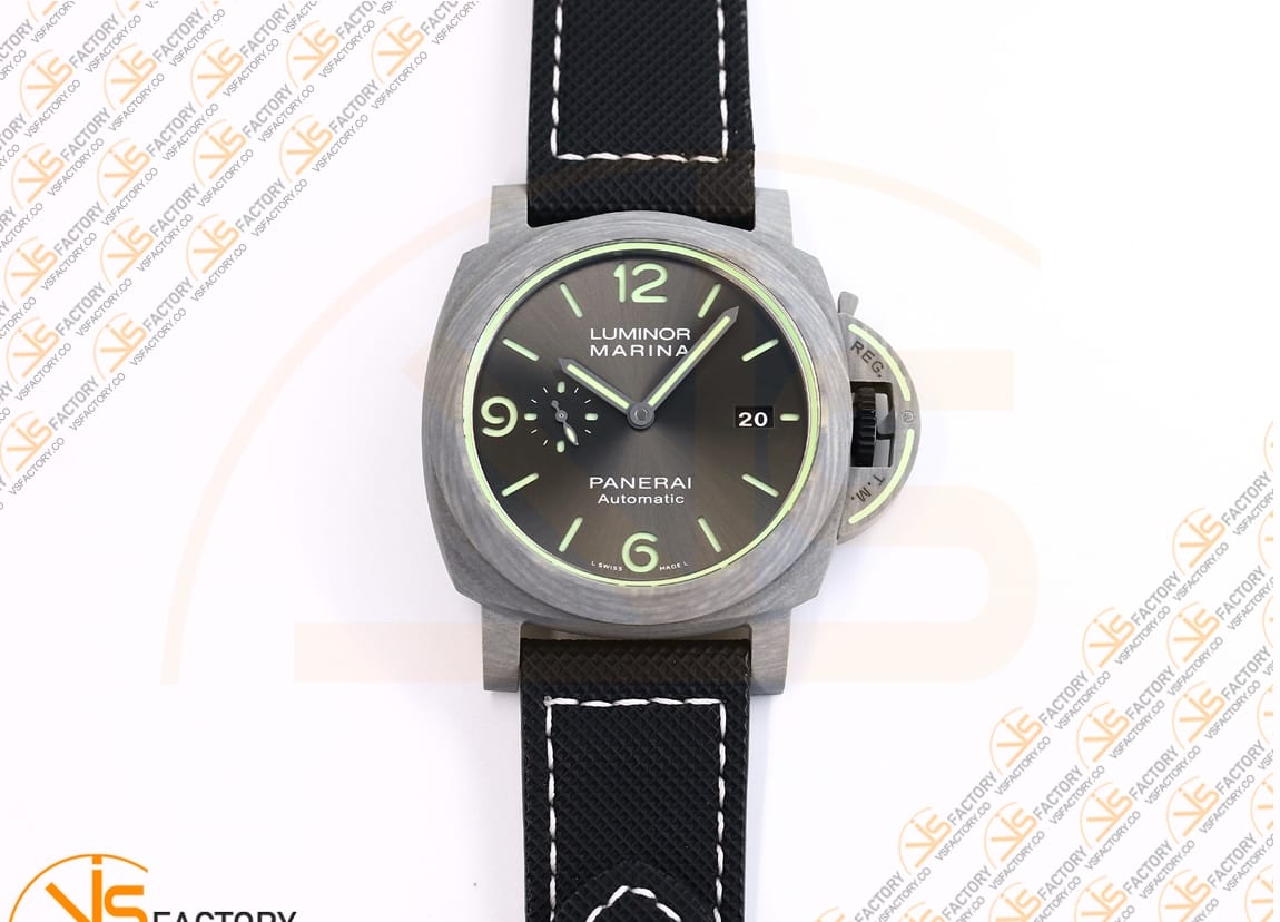 VS Factory Panerai Luminor Marina PAM1119 Blue Dial Forged Carbon Nylon P.9010 Movement - 图片 4