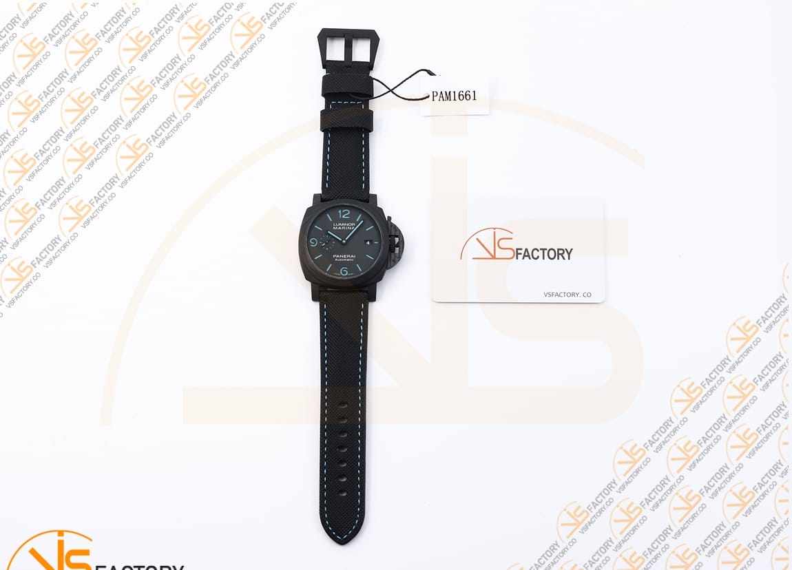 VS Factory Panerai Luminor Marina PAM1661 Black Dial Carbotech P.9010 Movement - 图片 2