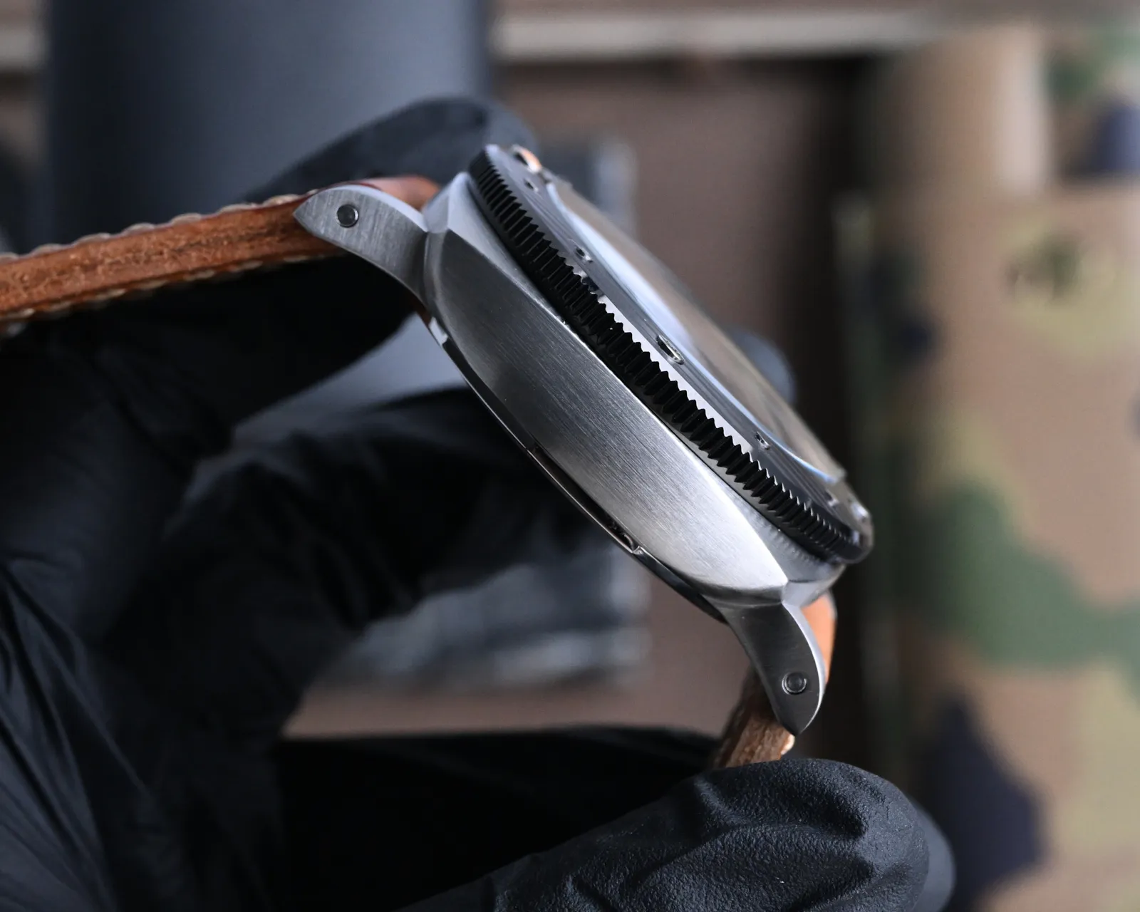 VS Factory Panerai Luminor Submersible Navy Seals Black Dial Brown Leather Strap Men’s Diver Watch - 图片 6