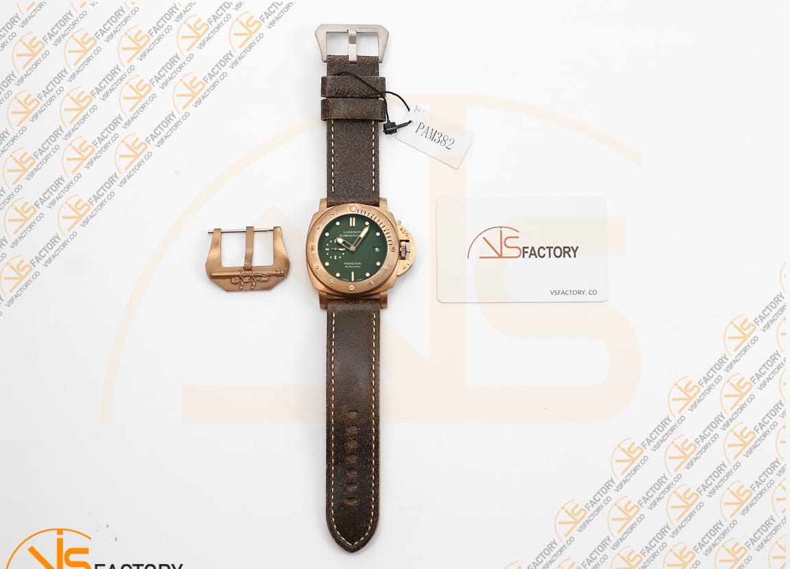 VS Factory Panerai Luminor Submersible PAM382 Green Dial Bronze P.9000 Movement - 图片 2