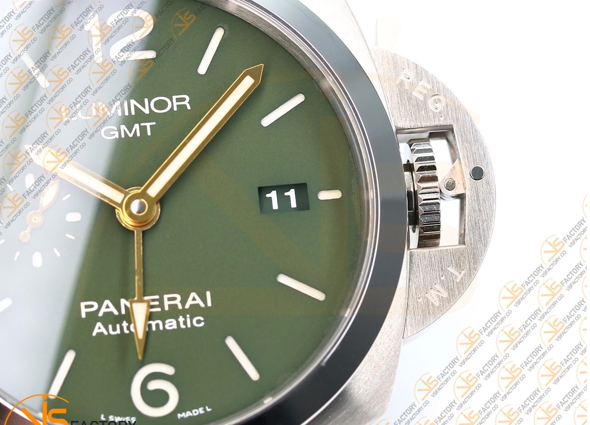 VS Factory Panerai PAM1056 Luminor GMT Green Dial Steel Case P9011 Movement - 图片 6