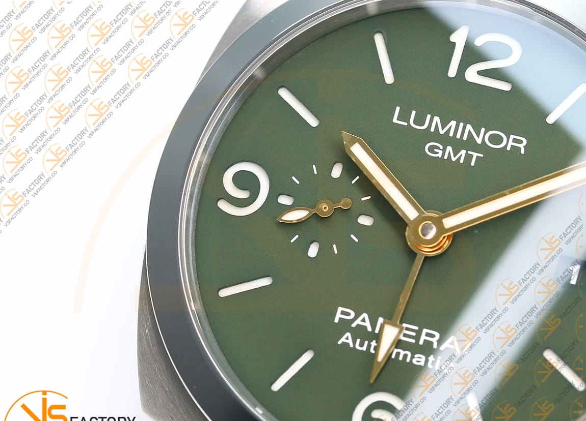 VS Factory Panerai PAM1056 Luminor GMT Green Dial Steel Case P9011 Movement - 图片 7