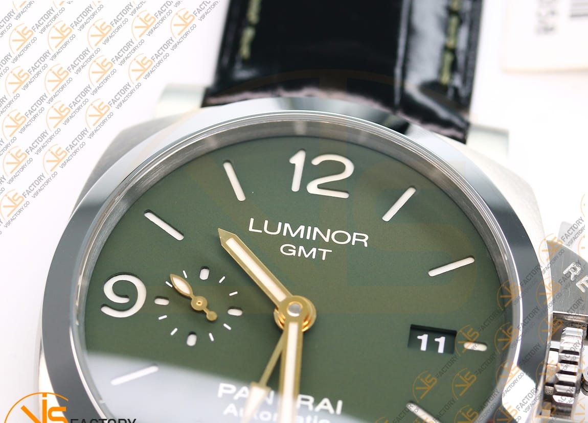 VS Factory Panerai PAM1056 Luminor GMT Green Dial Steel Case P9011 Movement - 图片 8