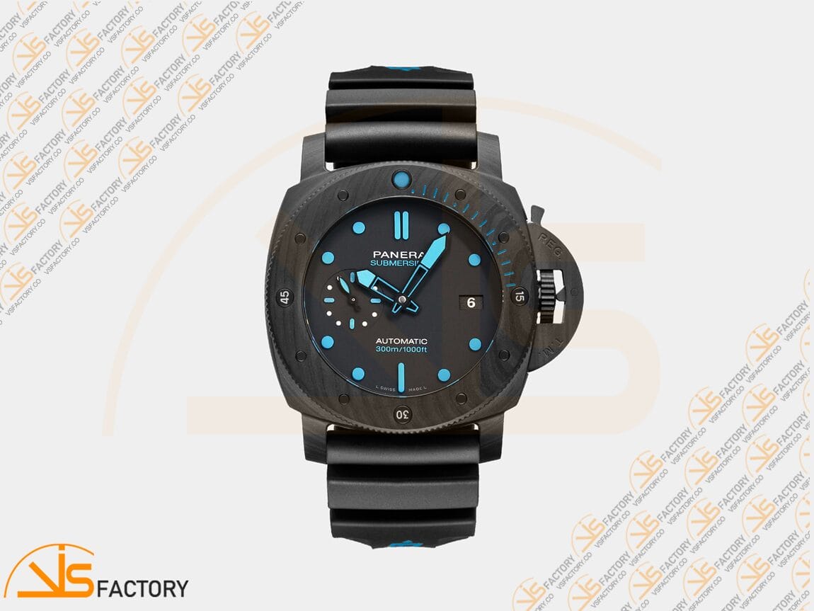 VS Factory Panerai PAM1616 Submersible Carbotech Black Dial Carbon Case P9010 Movement - 图片 3