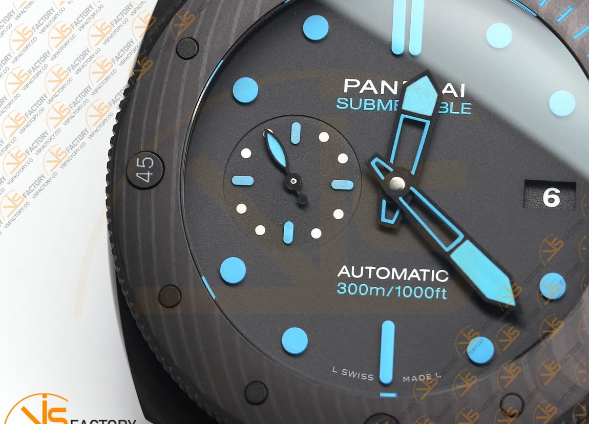 VS Factory Panerai PAM1616 Submersible Carbotech Black Dial Carbon Case P9010 Movement - 图片 7