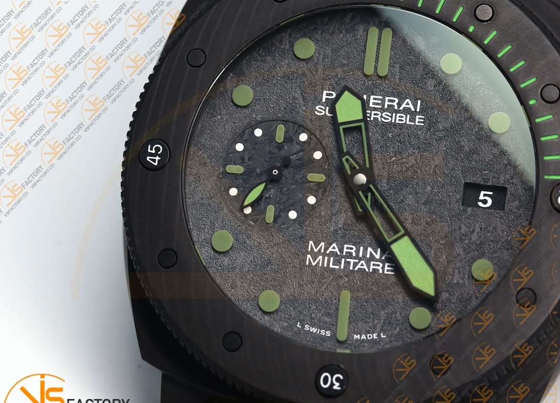 VS Factory Panerai PAM961 Submersible CarboTech Black Dial Carbon Case P9010 Movement - 图片 7