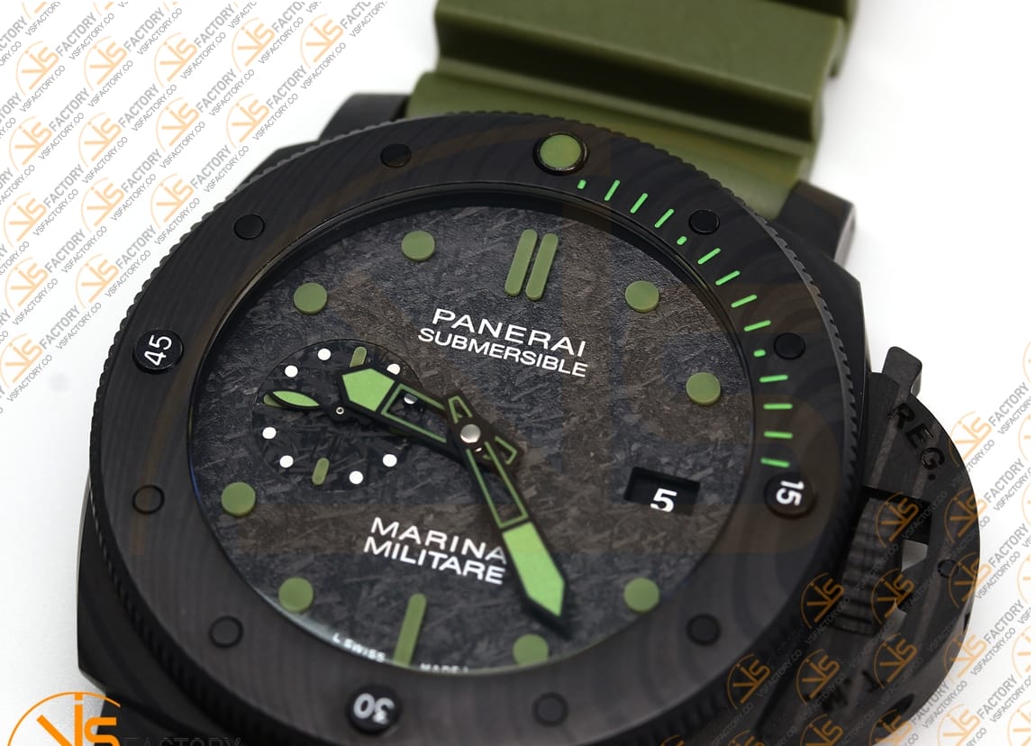 VS Factory Panerai PAM961 Submersible CarboTech Black Dial Carbon Case P9010 Movement - 图片 8