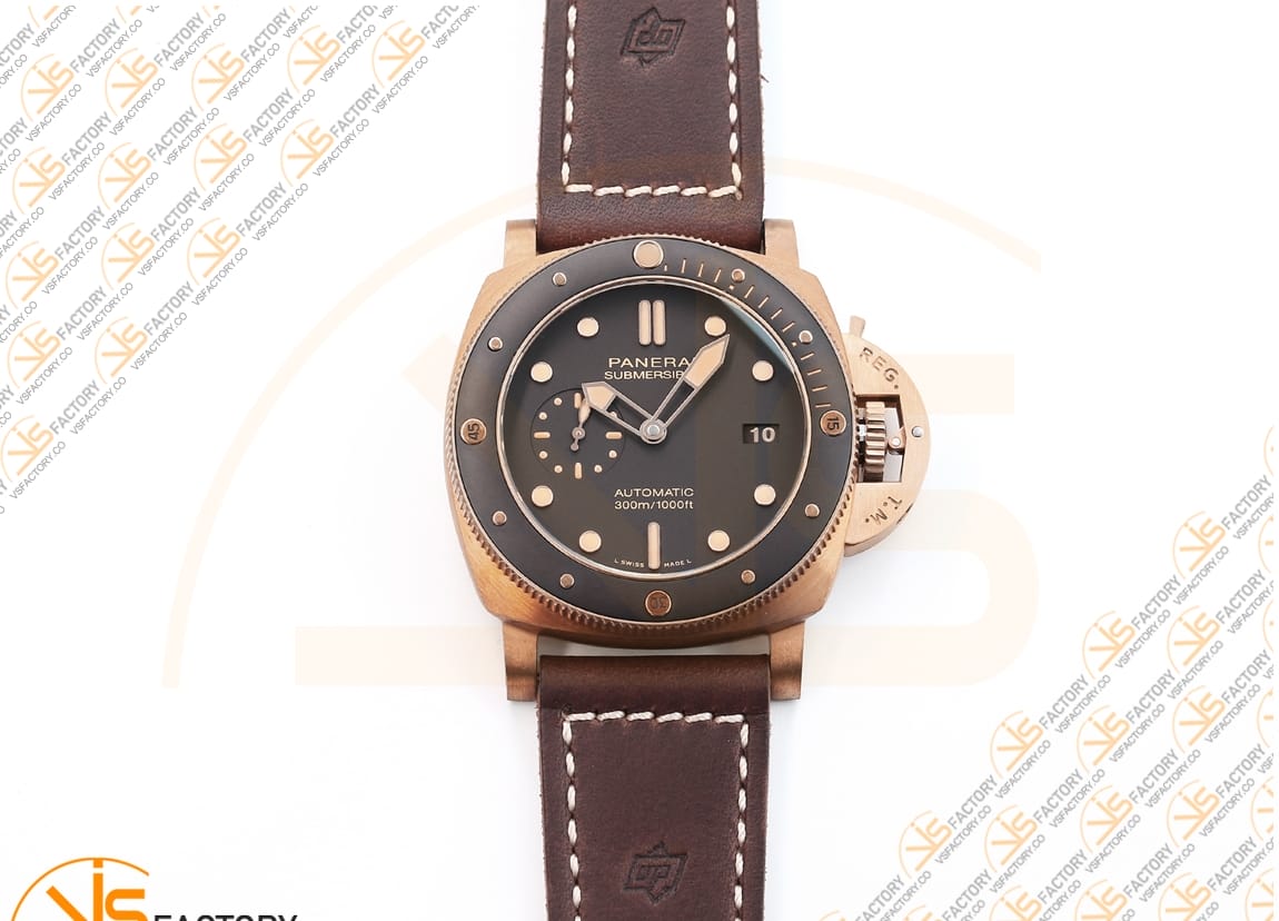 VS Factory Panerai Submersible Bronzo PAM968 Brown Dial Bronze Brown Ceramic P.9010 Movement - 图片 4