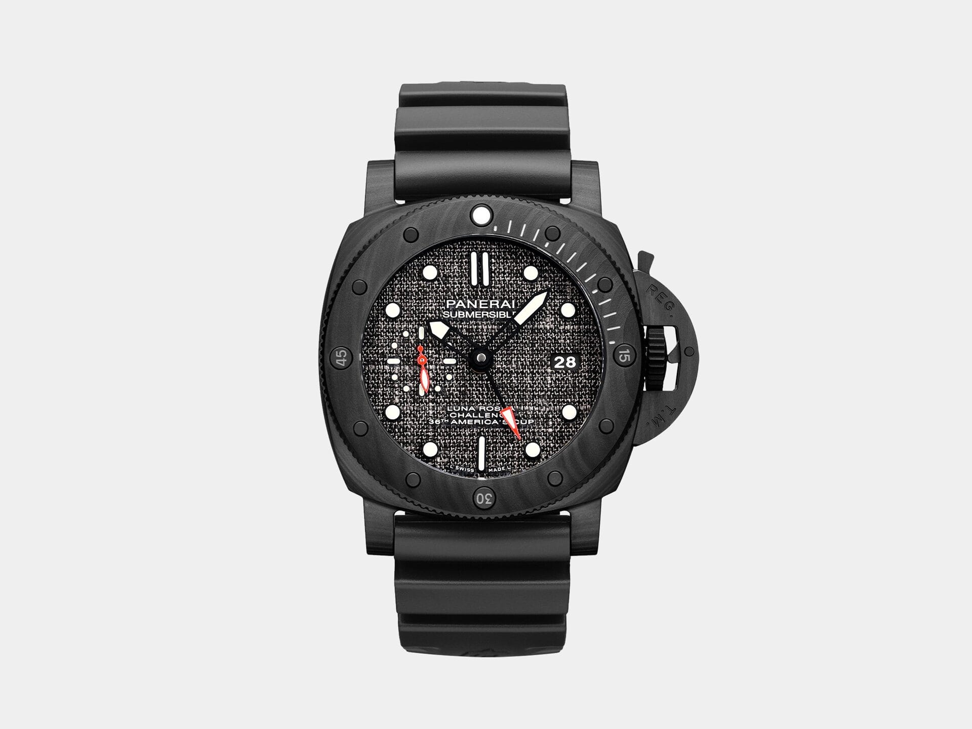 VS Factory Panerai Submersible Luna Rossa GMT PAM1039VRU 47mm Black Dial Carbon P9011 Movement
