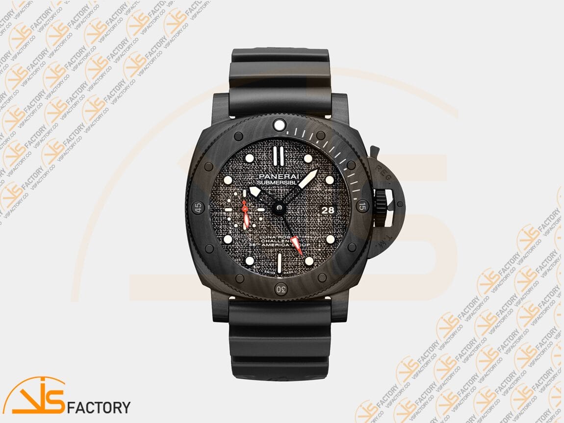 VS Factory Panerai Submersible Luna Rossa GMT PAM1039VRU 47mm Black Dial Carbon P9011 Movement - 图片 3