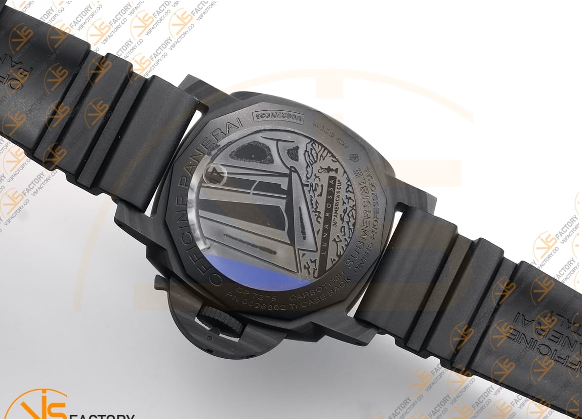 VS Factory Panerai Submersible Luna Rossa GMT PAM1039VRU 47mm Black Dial Carbon P9011 Movement - 图片 13