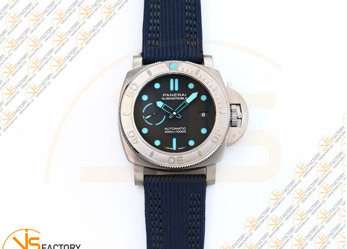 VS Factory Panerai Submersible Mike Horn PAM985 Blue Dial Titanium P.9010 Movement - 图片 4