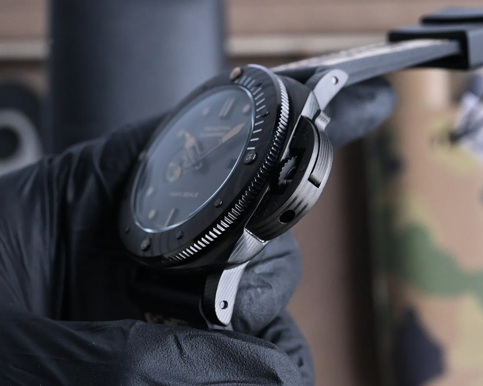 VS Factory Panerai Submersible Navy Seals Edition Black Ceramic Case with Camouflage Rubber Strap Automatic Men’s Diver Watch - 图片 4