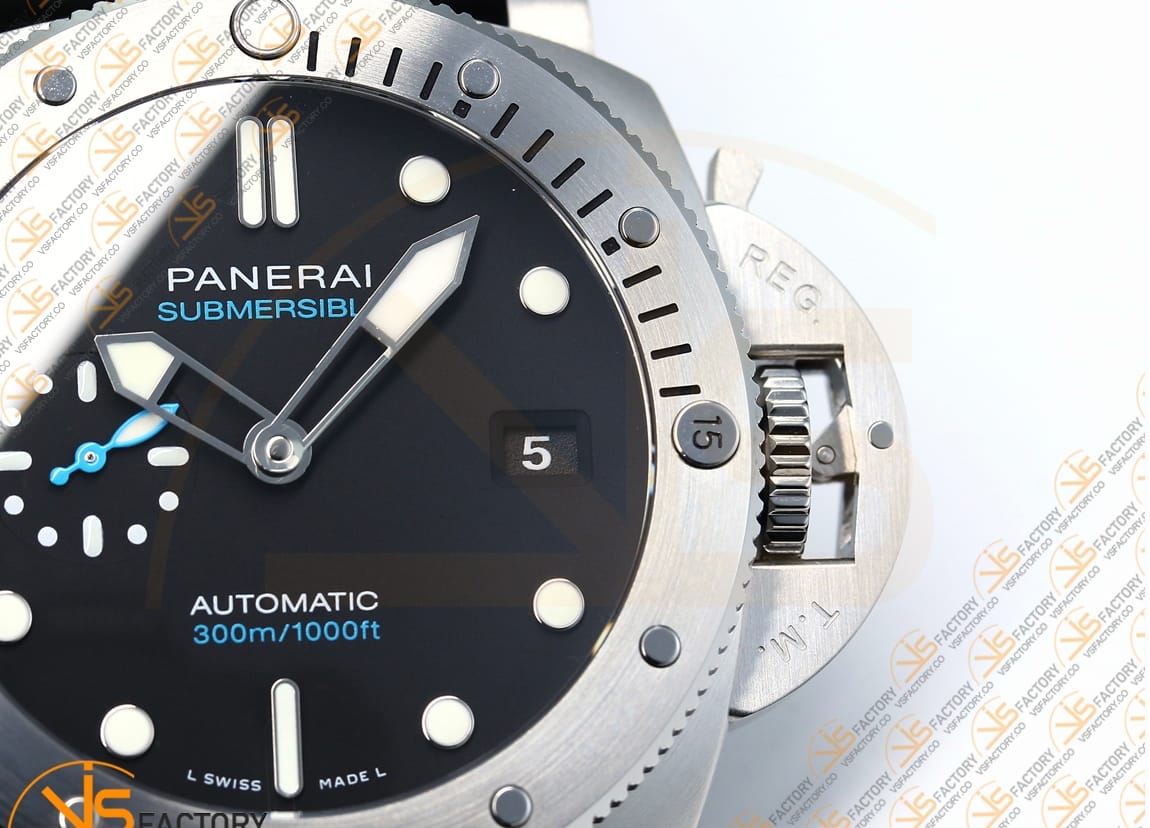 VS Factory Panerai Submersible PAM1229Y Black Dial Steel P.900 Movement - 图片 6