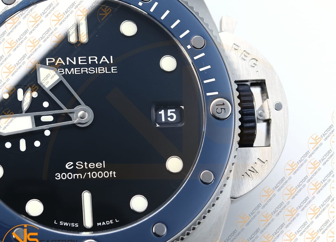 VS Factory Panerai Submersible PAM1289Y Blue Dial Steel P.900 Movement - 图片 6