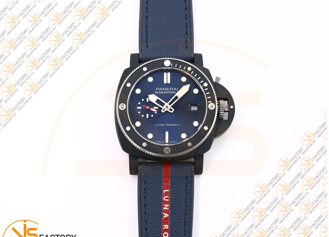 VS Factory Panerai Submersible PAM1466 Blue Dial Blue Nylon Rubber P900 Movement - 图片 4
