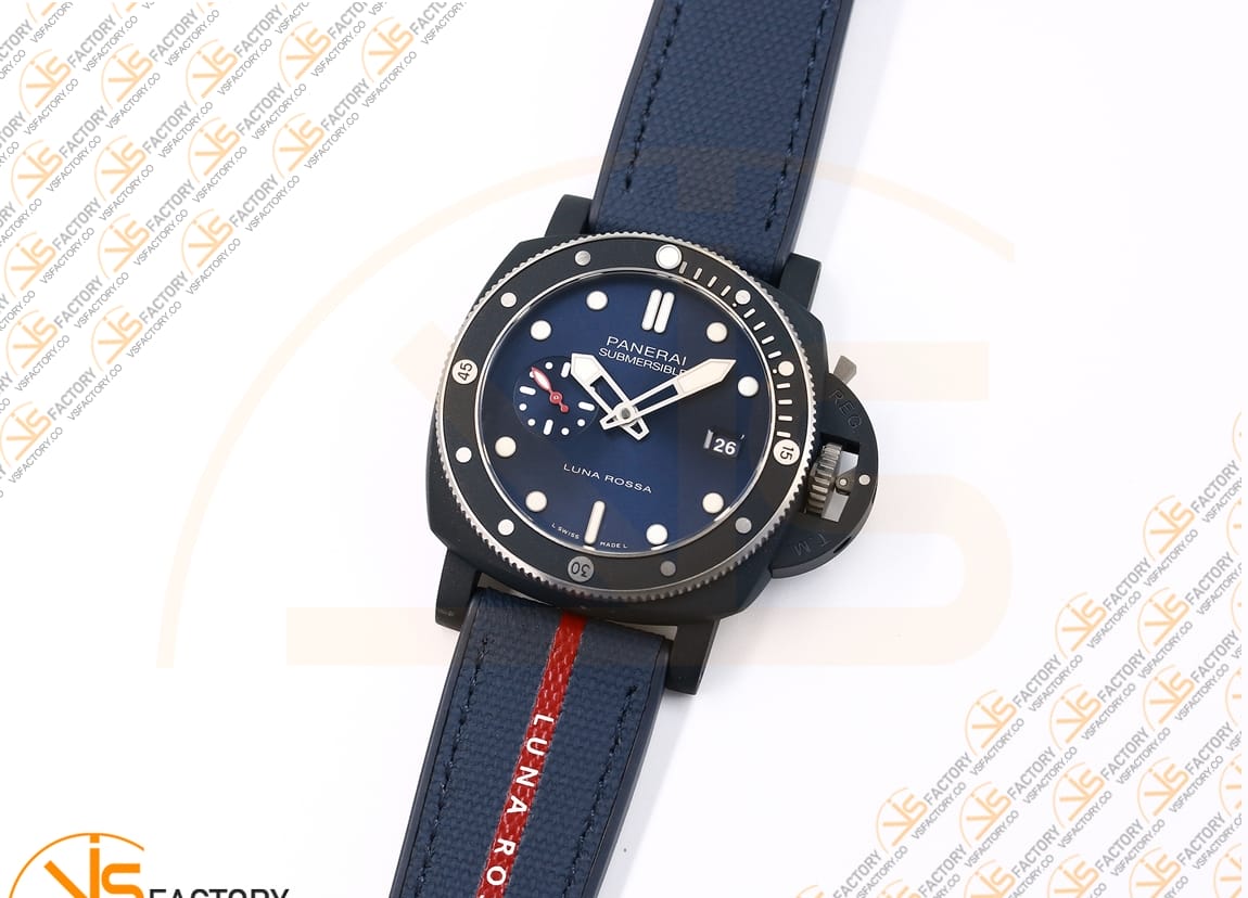 VS Factory Panerai Submersible PAM1466 Blue Dial Blue Nylon Rubber P900 Movement - 图片 5