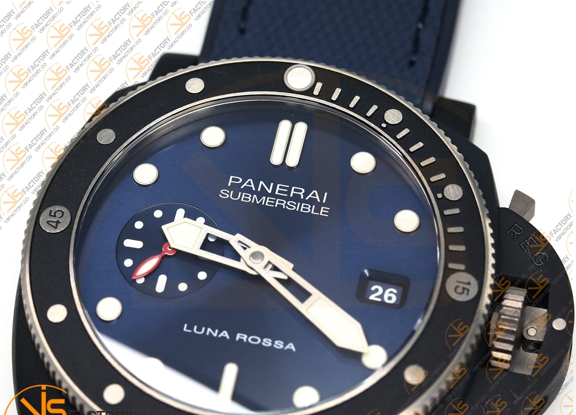 VS Factory Panerai Submersible PAM1466 Blue Dial Blue Nylon Rubber P900 Movement - 图片 8