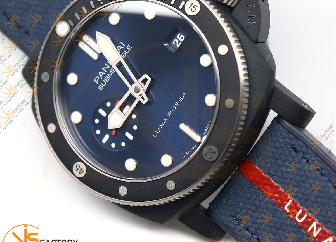 VS Factory Panerai Submersible PAM1466 Blue Dial Blue Nylon Rubber P900 Movement - 图片 9