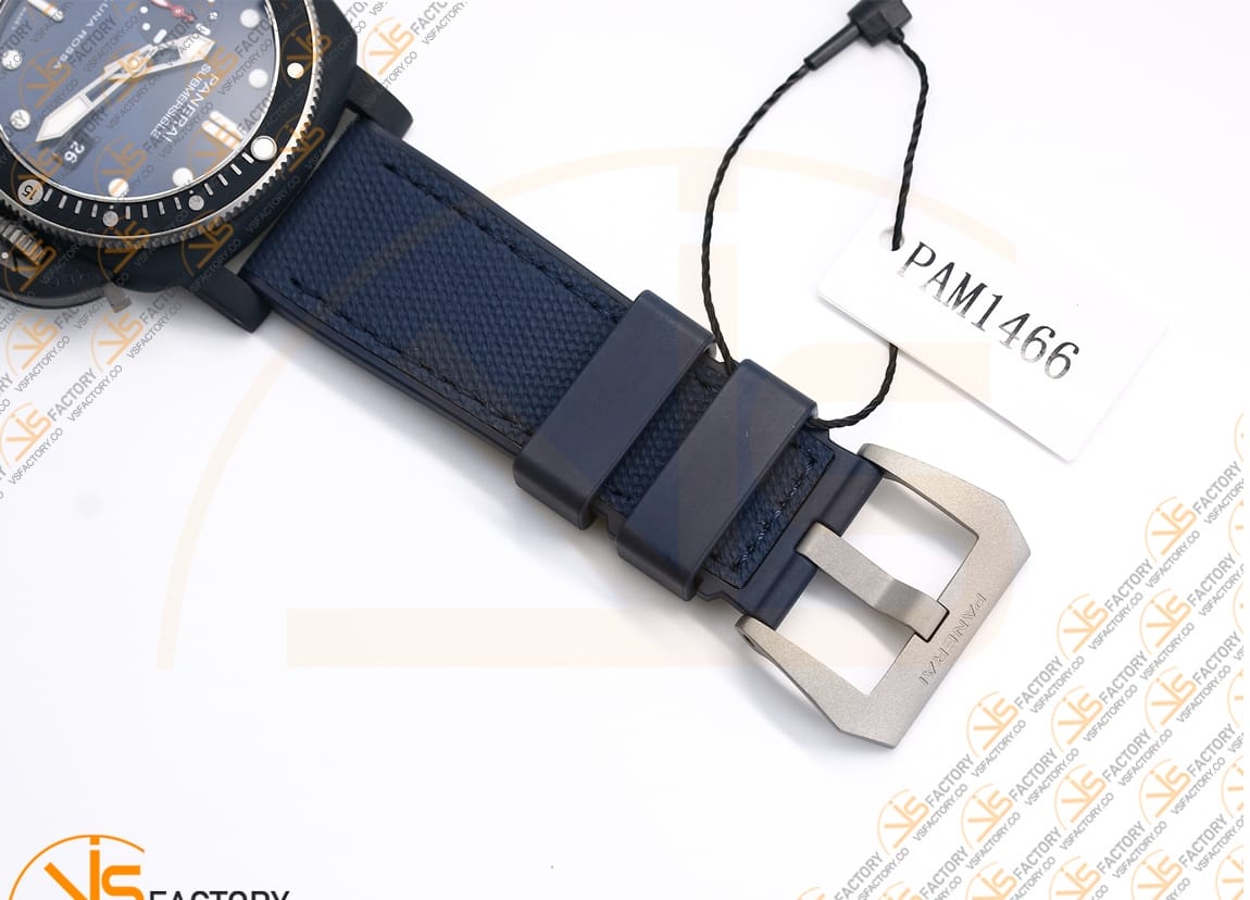 VS Factory Panerai Submersible PAM1466 Blue Dial Blue Nylon Rubber P900 Movement - 图片 12