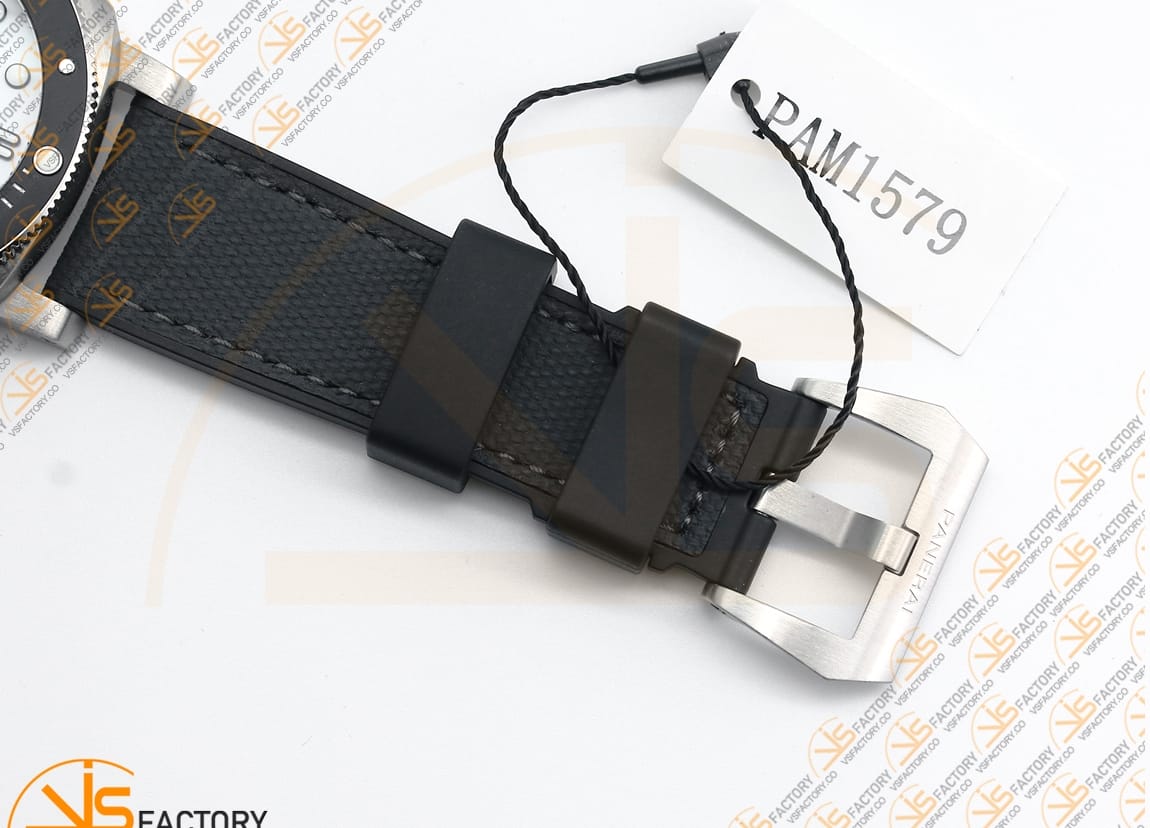 VS Factory Panerai Submersible PAM1579 Luna Rossa Black Dial Gray Nylon Strap P.900 Movement - 图片 12