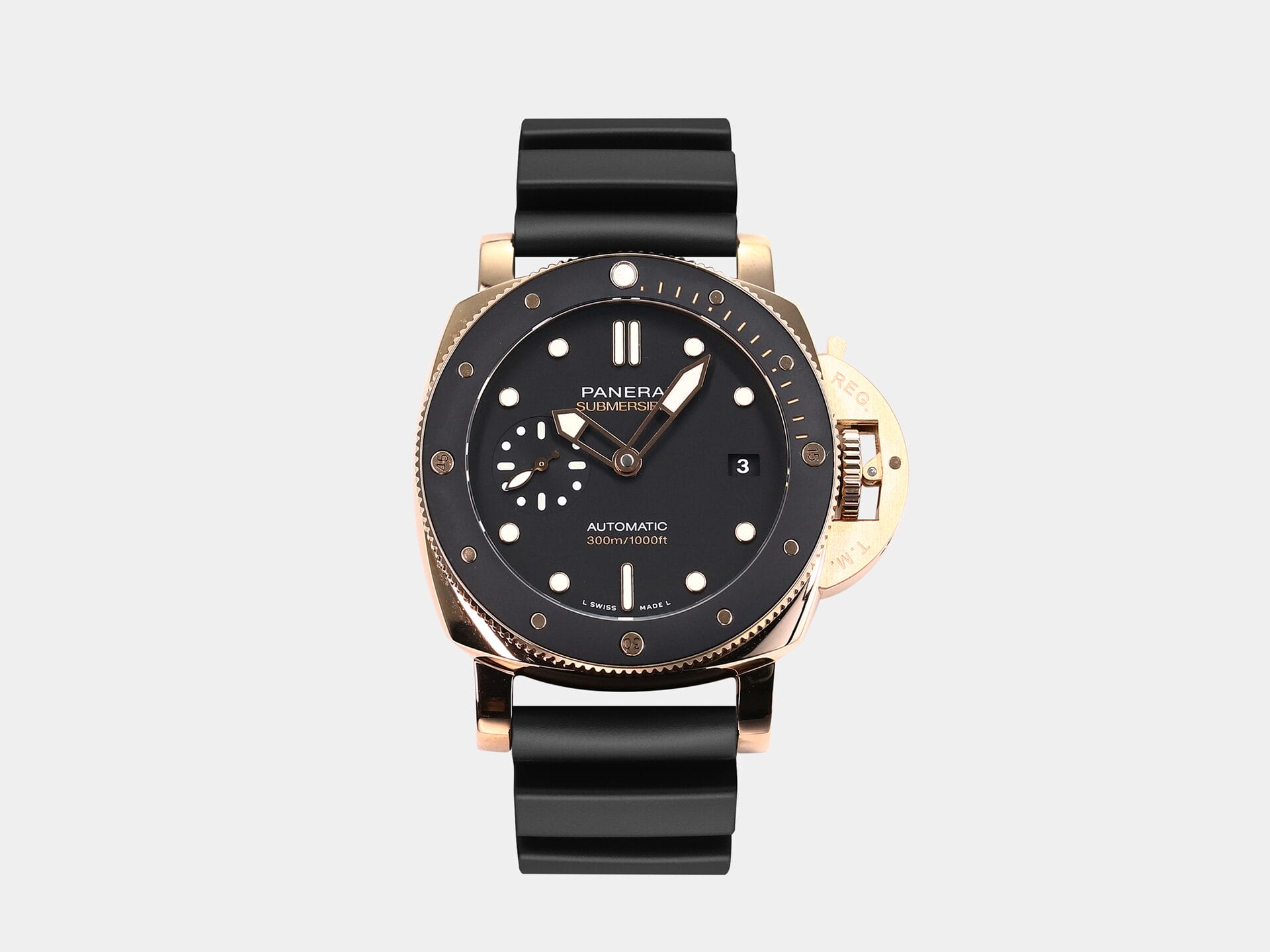 VS Factory Panerai Submersible PAM2164 42mm Black Dial Black Rubber P900 Movement