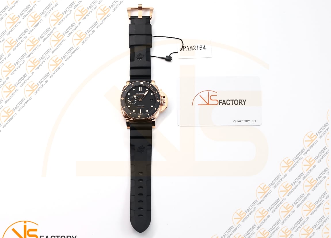 VS Factory Panerai Submersible PAM2164 42mm Black Dial Black Rubber P900 Movement - 图片 2