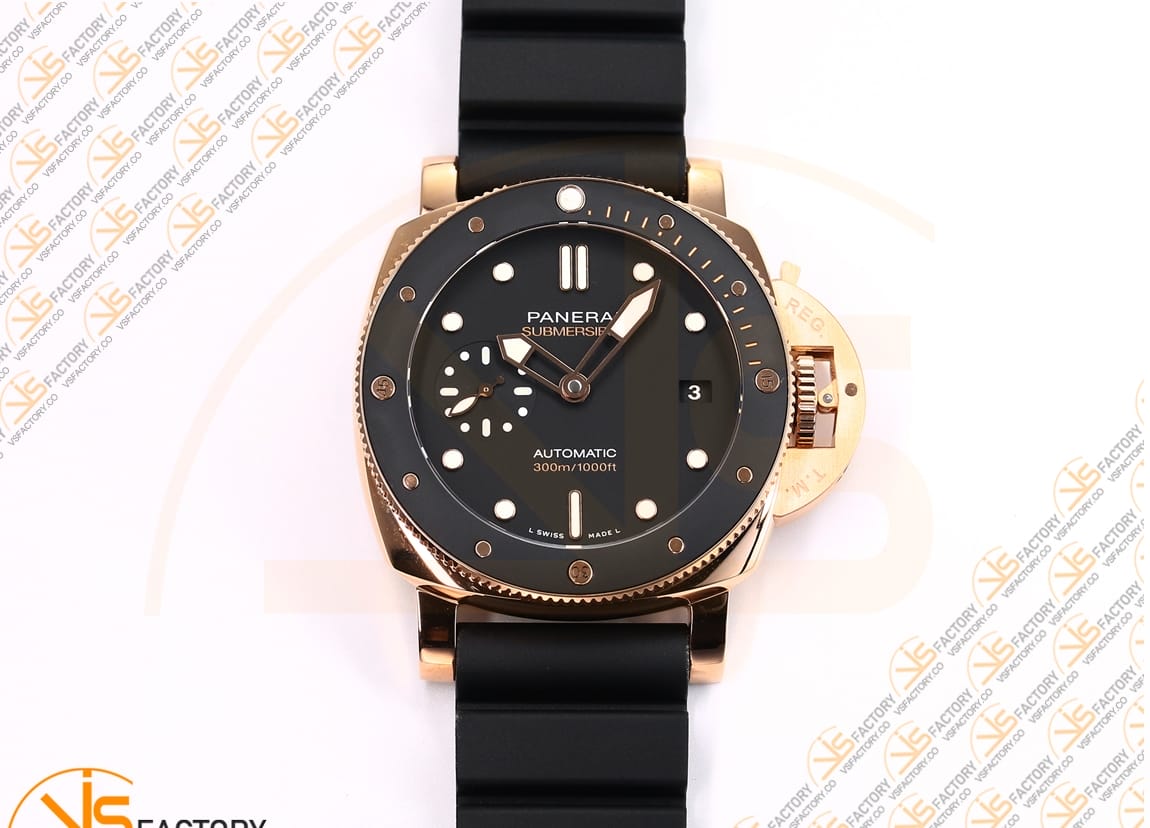 VS Factory Panerai Submersible PAM2164 42mm Black Dial Black Rubber P900 Movement - 图片 4